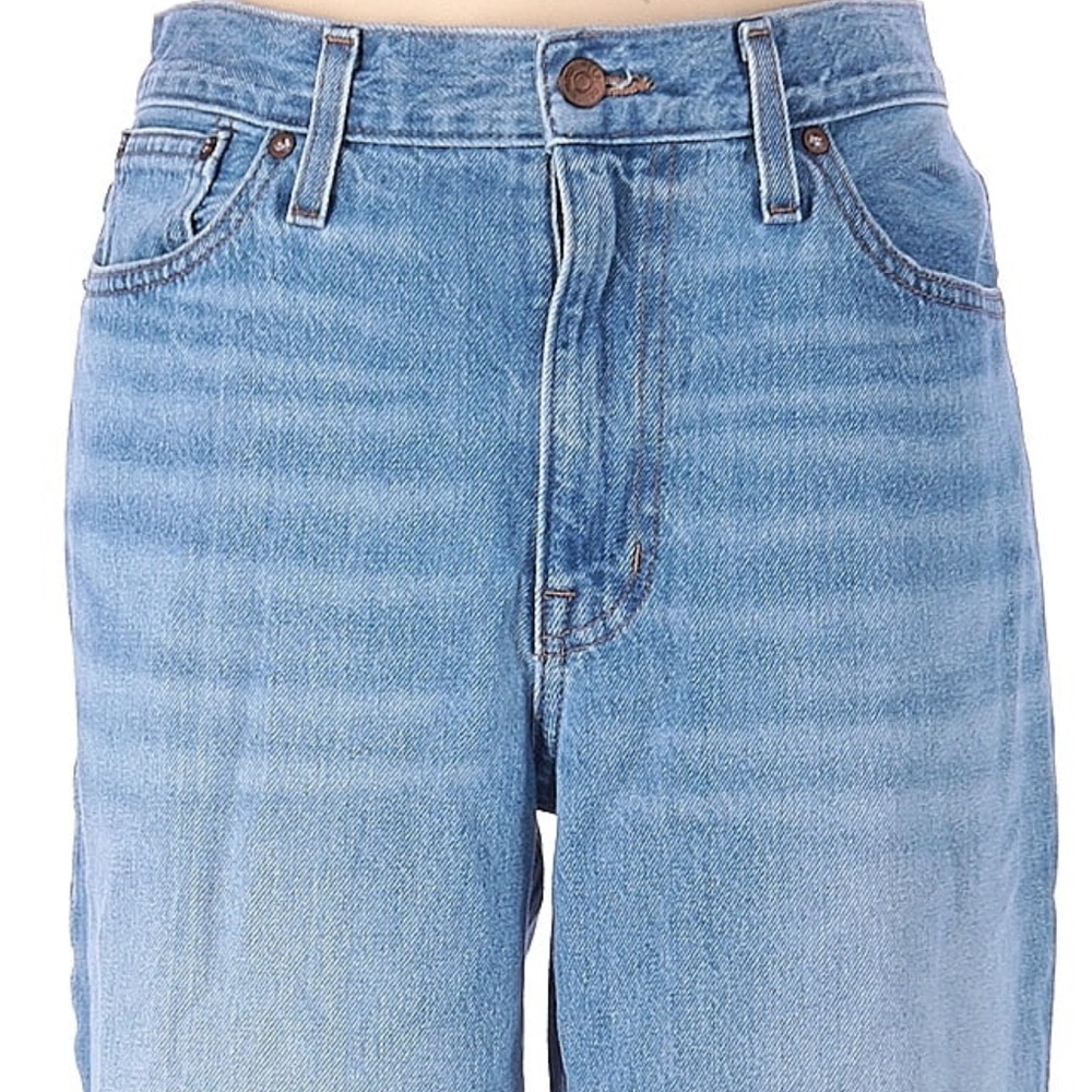 Madewell Slouchy Boyjean 29 High Rise Straight Leg Light Wash - Picture 3 of 10